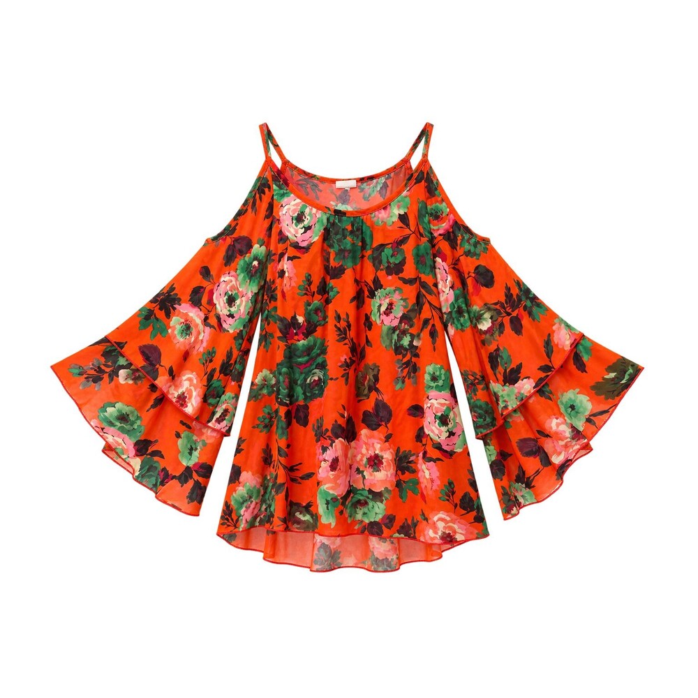 Romeo and Juliet Orange Floral Mini Dress-Size Medium